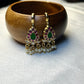 Pachi Kundan Teardrop Bugdi Earrings
