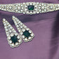 Emerald Green Diamond Look Choker Set