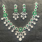 Floral Cascade Emerald Necklace Set