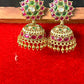 Ruby & Emerald Stone Jhumka Earrings