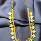 Traditional Maharashtrian Green Enamel Leaf Necklace