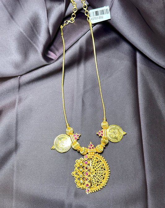 Traditional Pendant Necklace with Coin Motifs