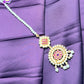 Dual Floral Ruby & Pearl Maang Tikka