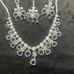 Regal Blue Chandbali Necklace Set