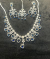 Regal Blue Chandbali Necklace Set
