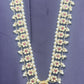 Traditional Pearl & Ruby Floral Haar with Grand Round Pendant