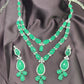 Layered Emerald & Diamond Necklace Set