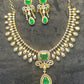 Emerald Drop Royal AD Necklace Set