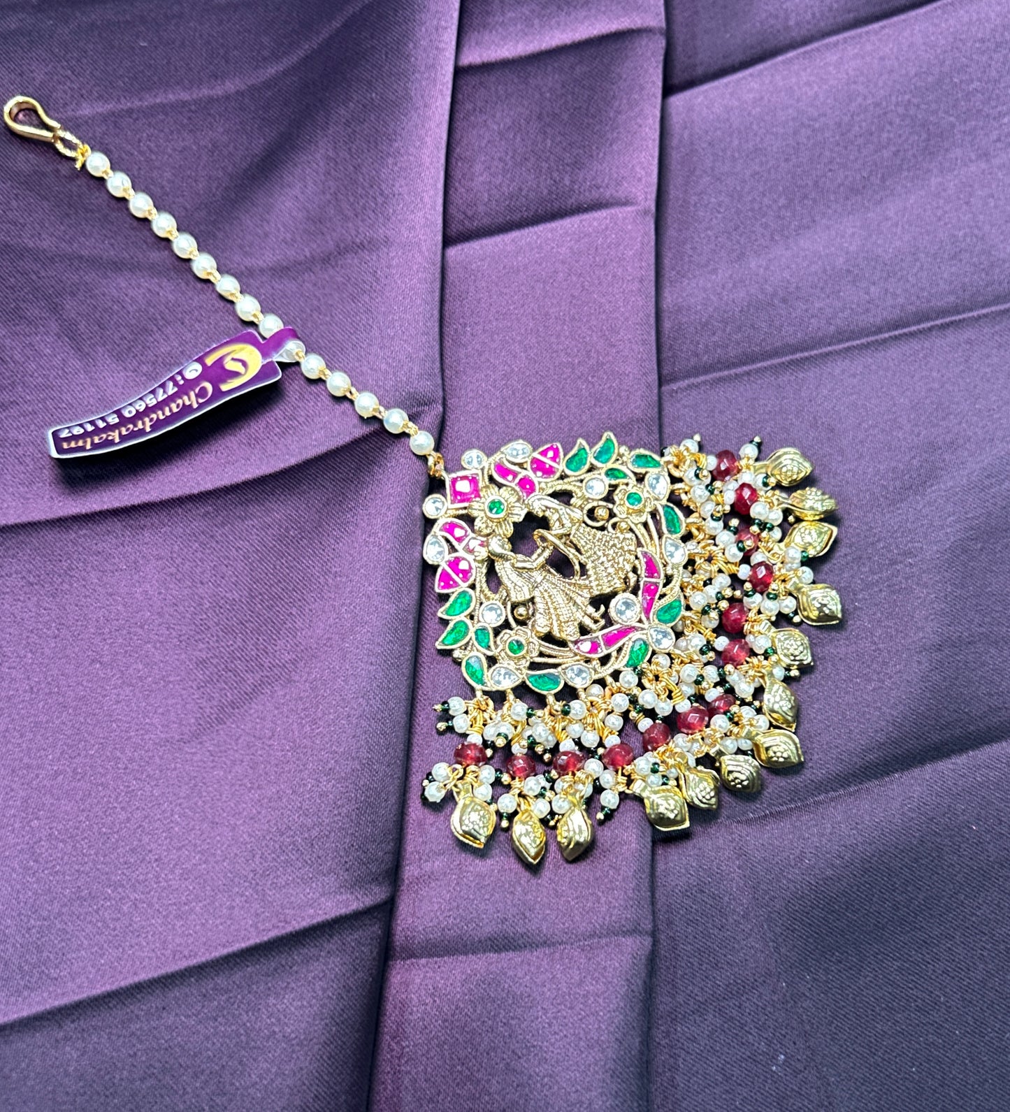 Peacock Heritage Maang Tikka