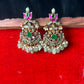Lotus Motif Kundan & Bead Earrings