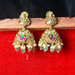 Lakshmi Lotus Temple Jhumka Earrings