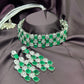 Emerald & Diamond Choker Necklace Set