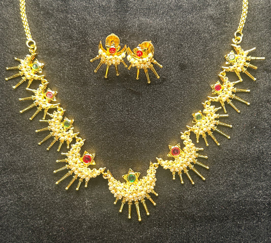 Chandrakor Inspired Rajwadi Necklace Set
