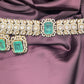 Emerald Rectangle Choker Set