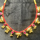 Gajara Thushi with Red Thread and Ruby Stones