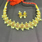 Ruby & Pearl Floral Choker Set