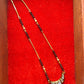 Mangalsutra with Crescent Polki Pendant