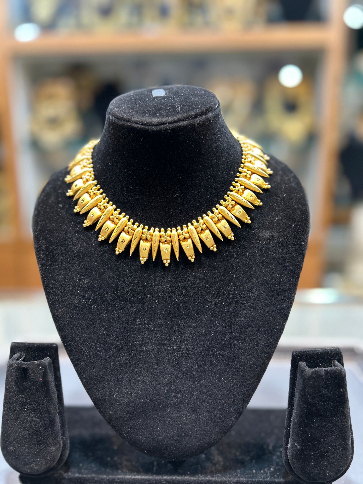 Traditional Maharashtrian Gold-Finish Statement Necklace