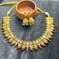 Traditional Lakshmi Necklace Set – Antique Finish with Jhumka Earrings