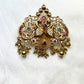 Temple Design Twin Peacock Hair Brooch