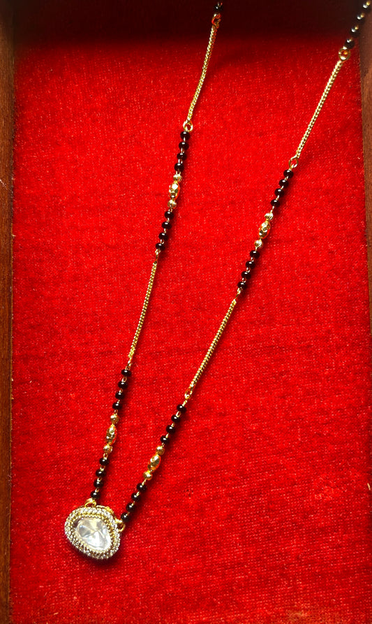 18-Inch Mangalsutra with Kundan Pendant