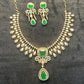 Emerald Drop Royal AD Necklace Set