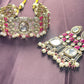 Pearl Drop Kundan Choker with Ruby Accents