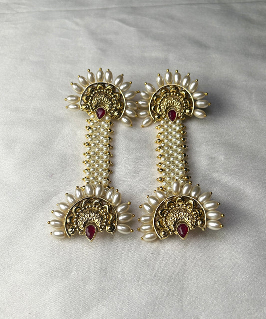 Antique Pearl Drop Pakke Earrings