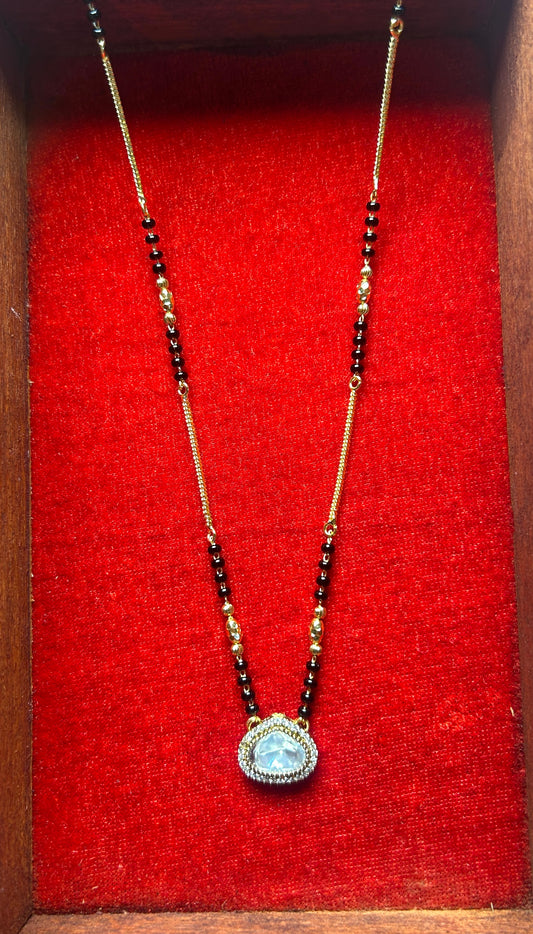 18-Inch Mangalsutra with Kundan Pendant
