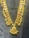 Rajwadi Temple Haar with Ruby Accents