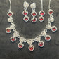 Regal Ruby Stone Necklace Set