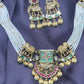 Elephant Motif Pearl Strand Necklace Set