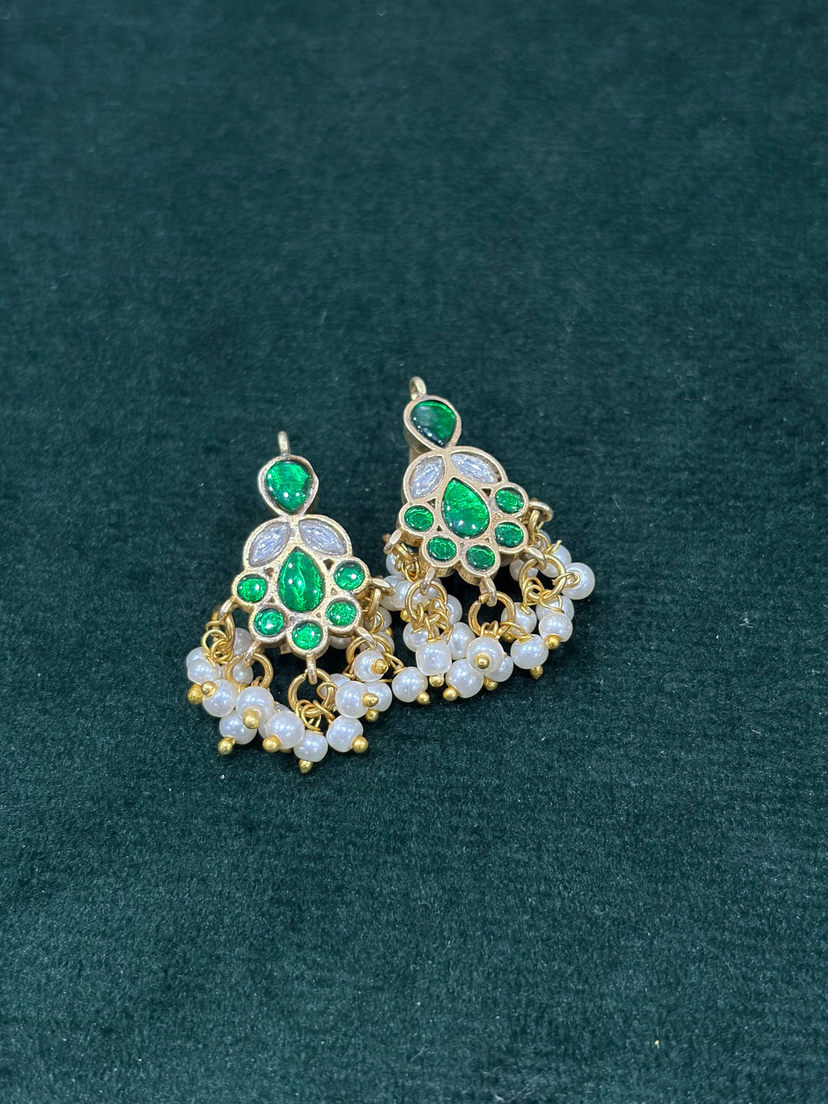 Green Pachi kundan Bugadi