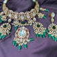 Regal Kundan & Emerald Choker Necklace Set