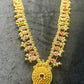 Rajwadi Teardrop Ruby-Green Putla Haar