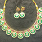 Paan Meena Circular Kundan Necklace Set