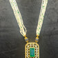 Emerald Pearl Strands Kundan Pendant Set