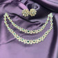 Emerald Blossom Double-Layer Necklace Set