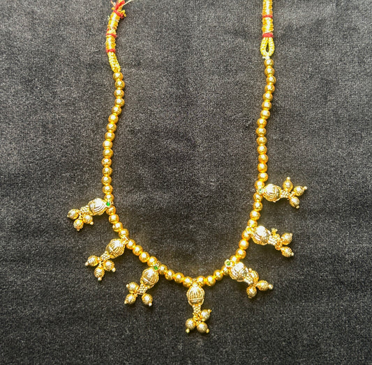 Traditional Gold Bead Maharashtrian Necklace
