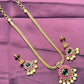 Emerald & Ruby Pearl Drop Necklace Set
