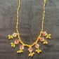 Floral Ruby Drop Maharashtrian Necklace