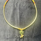 Elegant Green Stone Hasli Necklace