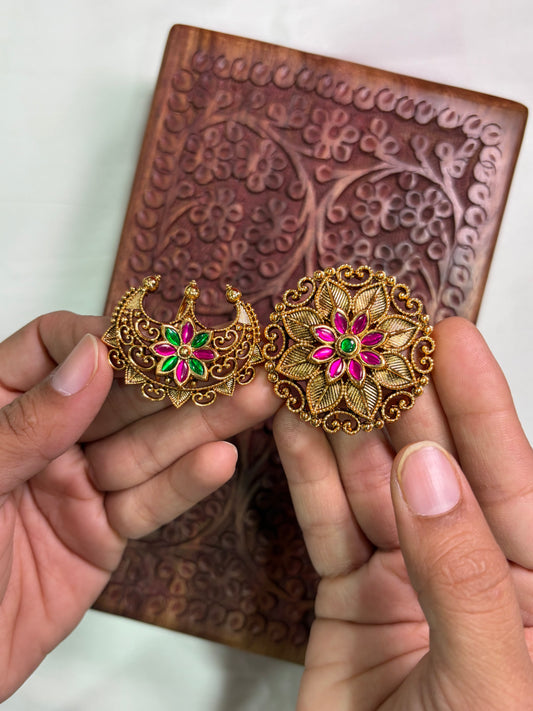 South Indian Sun & Moon hair accessory