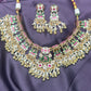 Enamel & Pearl Choker Necklace Set