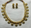 Traditional Lotus Motif Gold-Tone Necklace Set