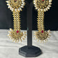 Royal Pakke Long Earrings with Shell Pearls