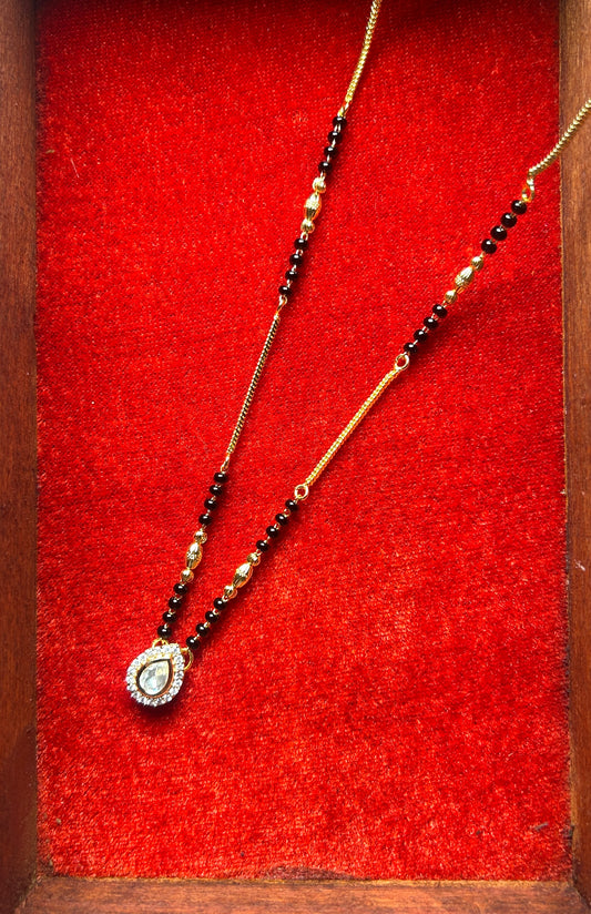 18-Inch Mangalsutra with Kundan Pendant