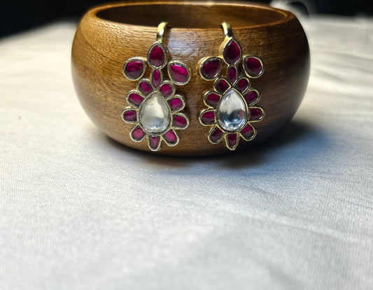 Kundan Teardrop Bugdi Earrings