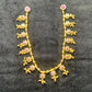 Floral Ruby & Gold Bead Necklace