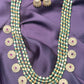 Emerald Green Beaded Antique Necklace Set